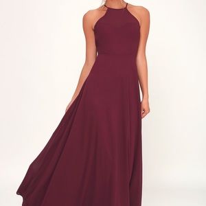 Lulus Burgundy Sleeveless Maxi Dress